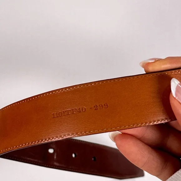 Trafalgar Men’s Dress Belt Easton Cortina Leather Brown Size 40 - Picture 11 of 15